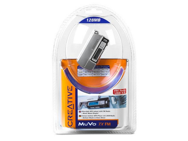 Llavero-Reproductor de MP3 Creative MUVO TX FM con 128MB, Interfase USB.