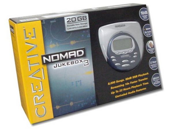 MP3 Player Creative Nomad JukeBox 3 de 20Gb, USB/FireWire