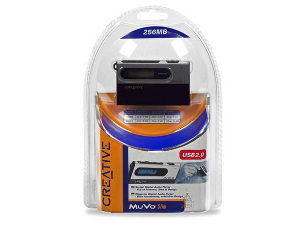 Reproductor de MP3 y Radio FM Creative MuVo Slim con 256MB, Interfase USB 2.0