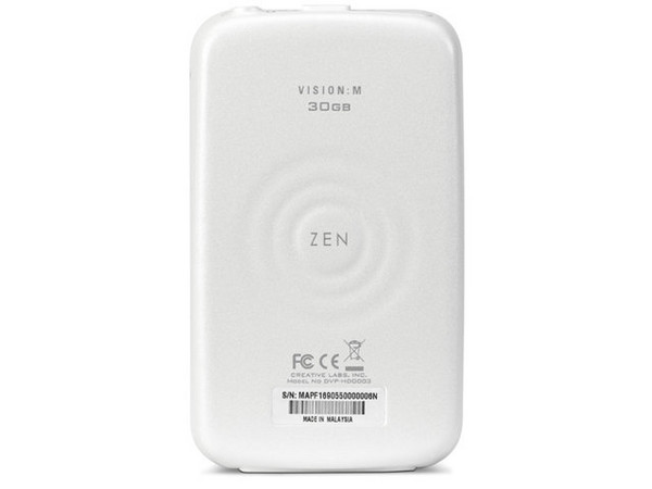 Reproductor de MP3, Radio FM, Video y Fotos Creative Zen Vision:M con 30GB, USB 2. Color Negro
