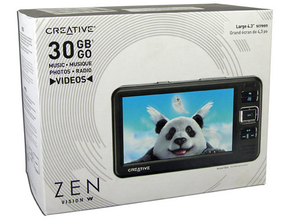 Zen Vision W de Creative Pantalla 16:9 de 4.3