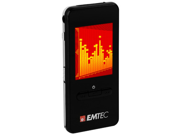 Reproductor EMTEC de MP4, Radio FM y Grabador de Voz. 2 GB. Color Negro.