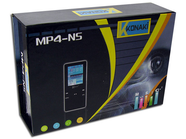 MP4 KONAKI Reproductor de MP3, Radio FM, Fotos, Videoclips y Grabador de Voz. 4GB, Color Negro.