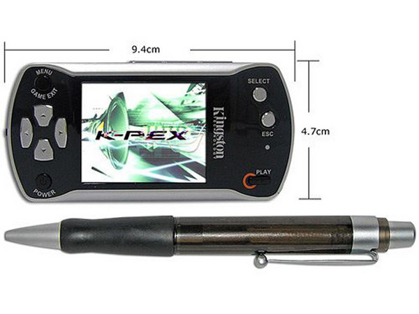 Reproductor de MP3/MP4 Kingston K-PEX100, Radio FM, Video y Fotos. 2GB, con ranura de expansión miniSD, USB 2.0