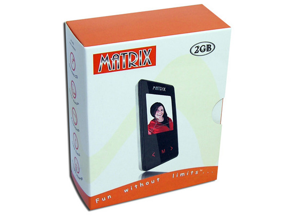 MP4 MATRIX Touch Panel Pantalla 1.8'' Reproductor de MP3, Radio FM, Fotos, Videos y Grabador de Voz, 2GB
