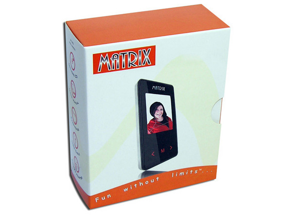 MP4 MATRIX Touch Panel Pantalla 1.8'' Reproductor de MP3, Radio FM, Fotos, Videos y Grabador de Voz, 1GB
