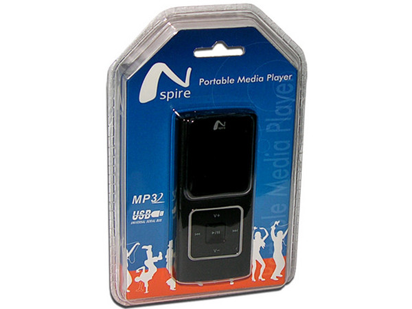 MP4 Nspire Reproductor de MP3, Radio FM, Fotos, Videoclips y Grabador de Voz. 1GB, Color Negro.