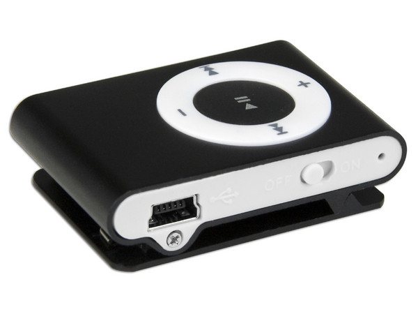 Reproductor de MP3 tipo Clip de 1GB. Color Negro