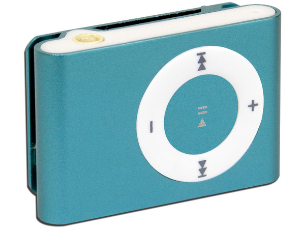 Reproductor de MP3 tipo Clip de 1GB. Color Azul