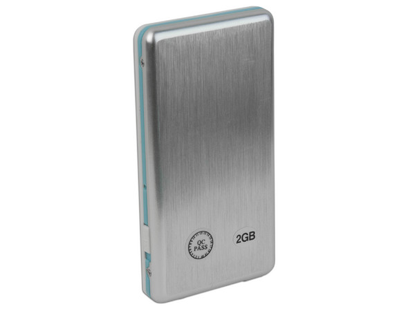 MP4Player Reproductor de MP3, Radio FM, Fotos, Videoclips y Grabador de Voz. 2GB. Color Blanco con Celeste