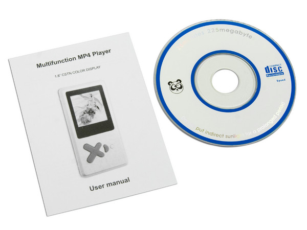 MP4Player Reproductor de MP3, Radio FM, Fotos, Videoclips y Grabador de Voz. 2GB. Color Blanco con Celeste