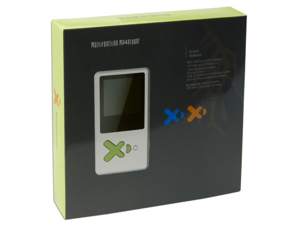 MP4Player Reproductor de MP3, Radio FM, Fotos, Videoclips y Grabador de Voz. 2GB. Color Blanco con Verde