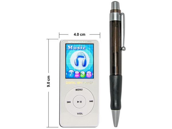 MP4 Digital Player White Reproductor de MP3, Radio FM, Fotos, Videoclips y Grabador de Voz. 2GB