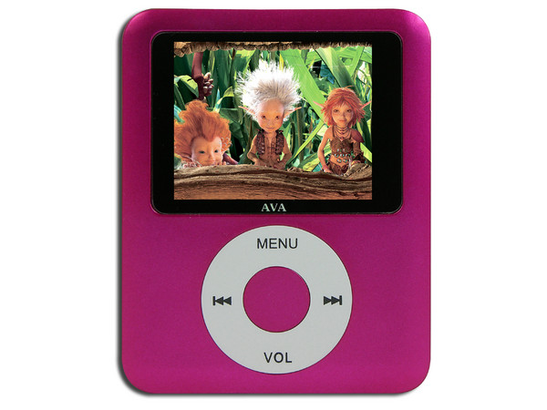 MP4 Reproductor de MP3, Radio FM, Fotos, Videoclips y Grabador de Voz. 1GB, Color Fucsia