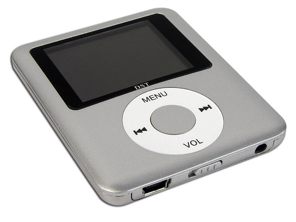 MP4 Reproductor de MP3, Radio FM, Fotos, Videoclips y Grabador de Voz. 4GB, Color Plata