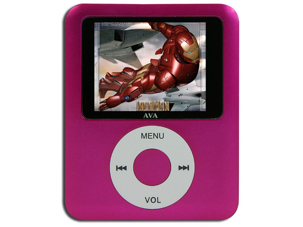 MP4 Reproductor de MP3, Radio FM, Fotos, Videoclips y Grabador de Voz. 4GB, Color Fucsia