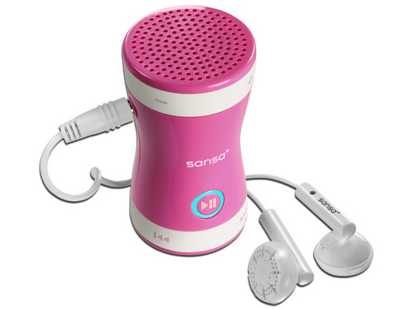 Sansa Shaker MP3, 512MB, Color Rosa. Cambia de Canción y Activa Sonidos Divertidos con solo Agitar el reproductor MP3 Shaker 