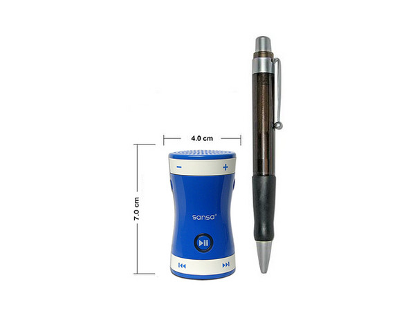 Sansa Shaker MP3, 512MB, Color Azul. Cambia de Canción y Activa Sonidos Divertidos con solo Agitar el reproductor MP3 Shaker
