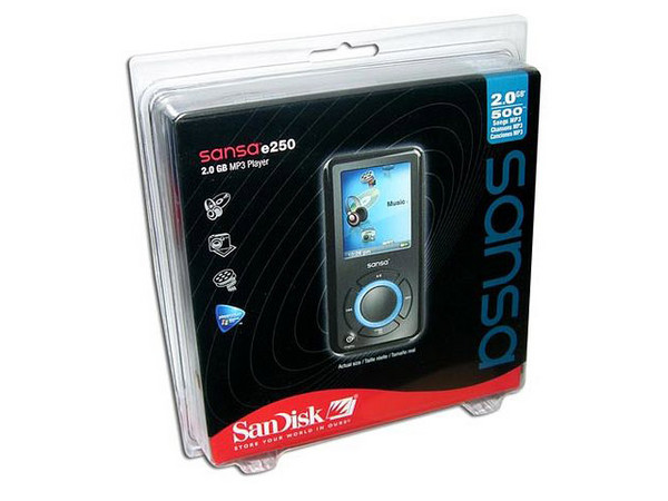Sansa e250 Reproductor de MP3, Radio FM, Fotos, Videoclips y Grabador de Voz. 2GB