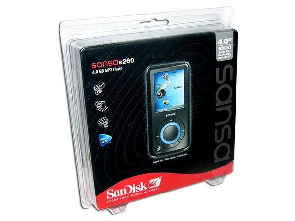 Sansa e260 Reproductor de MP3, Radio FM, Fotos, Videoclips y Grabador de Voz. 4GB
