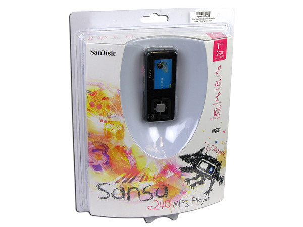 SanDisk Sansa c240 Reproductor de MP3, Radio FM, Fotos y Grabador de Voz, 1GB. (Soporta Memorias MicroSD)