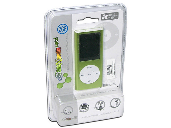 MP4 ShikaXmedia Reproductor de MP3, Radio FM, Fotos, Videoclips y Grabador de Voz. 2GB, Color Verde.