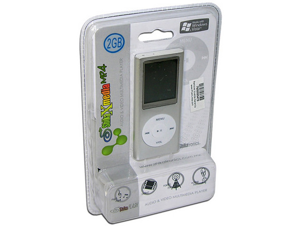 MP4 ShikaXmedia Reproductor de MP3, Radio FM, Fotos, Videoclips y Grabador de Voz. 2GB, Color Plata.