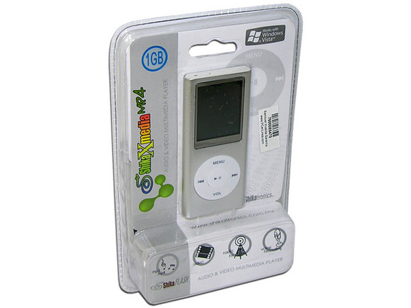 MP4 ShikaXmedia Reproductor de MP3, Radio FM, Fotos, Videoclips y Grabador de Voz. 1GB, Color Plata.