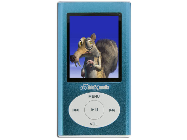 MP4 ShikaXmedia Reproductor de MP3, Radio FM, Fotos, Videoclips y Grabador de Voz. 4GB, Color Azul. (Soporta Memorias MicroSD)