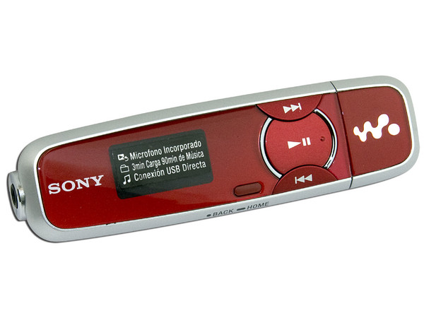 Reproductor Sony Walkman MP3 y Grabación de voz de 2GB. Color Rojo