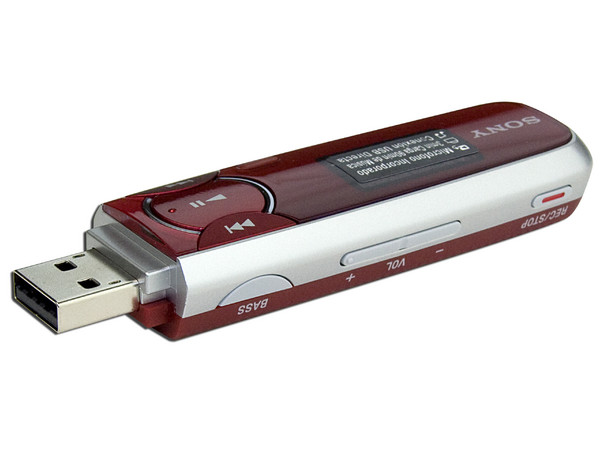 Reproductor Sony Walkman MP3 y Grabación de voz de 2GB. Color Rojo
