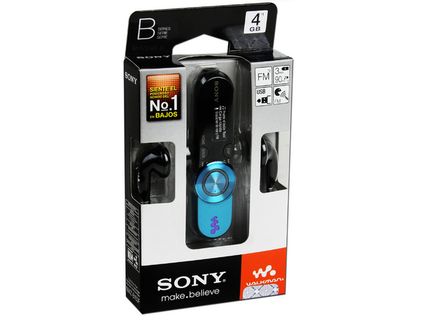 Sony Reproductor de MP3, Radio FM y Grabador de Voz. 4GB. Color Azul