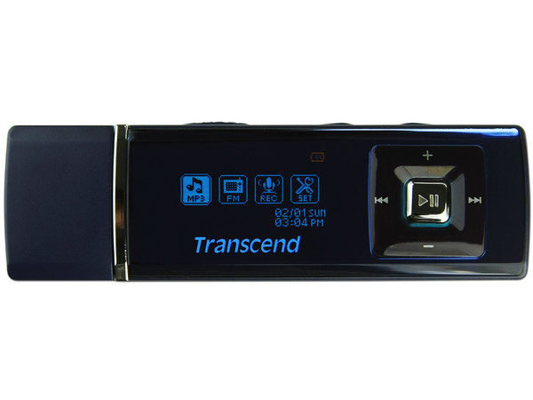 Transcend Reproductor de MP3, Radio FM y Grabador de Voz. 4GB. Color Azul