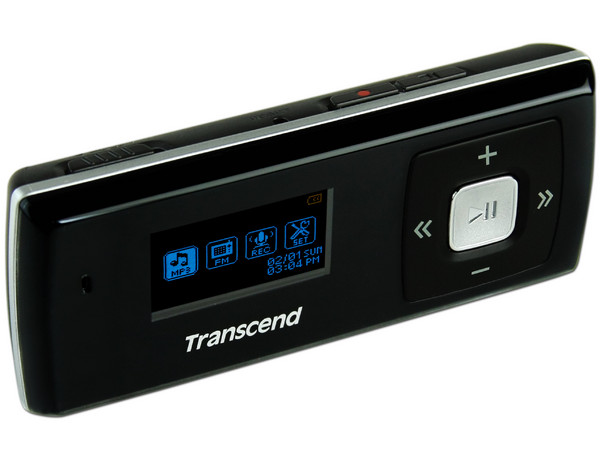 Transcend Reproductor de MP3, Radio FM y Grabador de Voz. 4GB. Color Negro