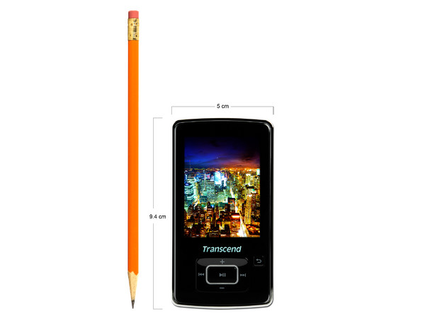 Transcend Reproductor de Video, MP3, Radio FM, Fotos y Grabador de Voz. 4GB (soporta microSDHC de hasta 16GB). Color Negro