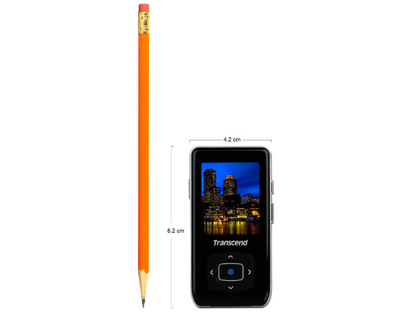 Transcend Reproductor de Video, MP3, Radio FM, Fotos y Grabador de Voz. 8GB. Color Negro