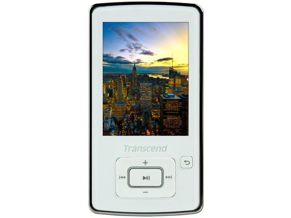 Transcend Reproductor de Video, MP3, Radio FM, Fotos y Grabador de Voz. 8GB (soporta microSDHC de hasta 16GB). Color Blanco 