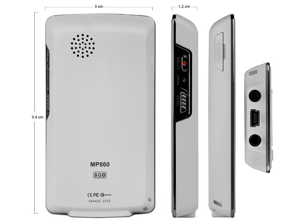 Transcend Reproductor de Video, MP3, Radio FM, Fotos y Grabador de Voz. 8GB (soporta microSDHC de hasta 16GB). Color Blanco 