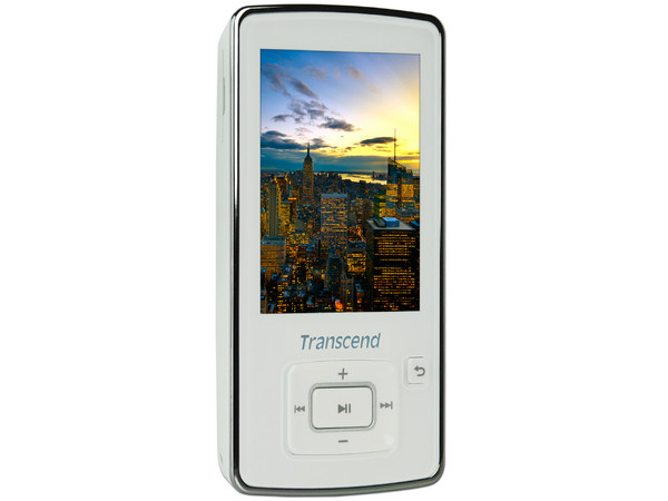 Transcend Reproductor de Video, MP3, Radio FM, Fotos y Grabador de Voz. 8GB (soporta microSDHC de hasta 16GB). Color Blanco 