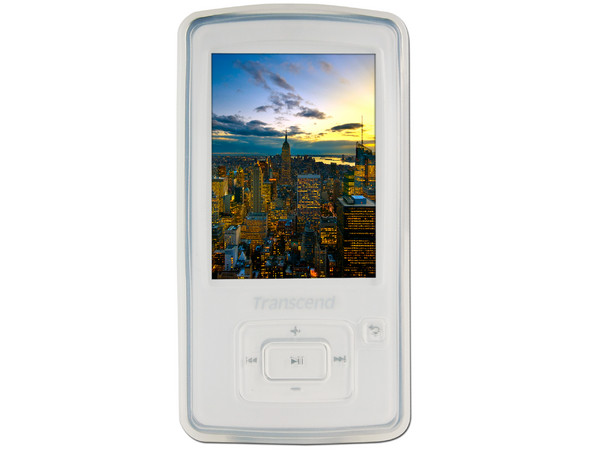 Transcend Reproductor de Video, MP3, Radio FM, Fotos y Grabador de Voz. 8GB (soporta microSDHC de hasta 16GB). Color Blanco 