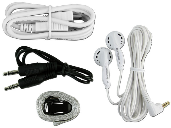 Transcend Reproductor de Video, MP3, Radio FM, Fotos y Grabador de Voz. 8GB (soporta microSDHC de hasta 16GB). Color Blanco 