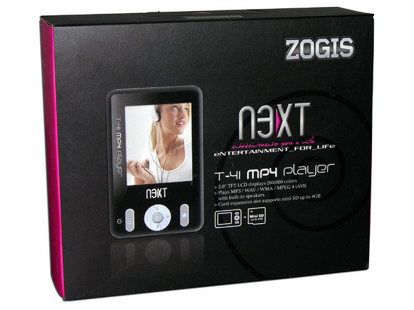 MP4 ZOGIS Next, Pantalla 2.0'' de 2GB Reproductor de MP3, Radio FM, Fotos, Videos, Grabador de Voz. (Soporta Memorias MiniSD de hasta 2GB)   