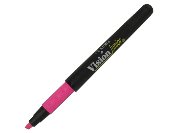 Resaltador AZOR Subrayador de Punta Cincel 4 mm, Color Rosa, (1 Pieza).