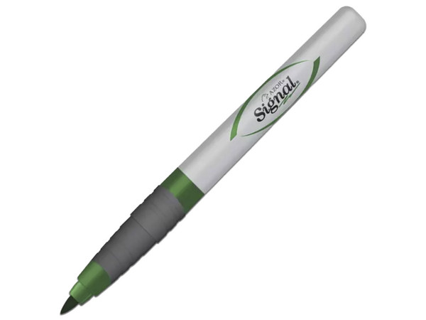 Marcador Permanente Azor Signal Xtra Fino, 12 Piezas. Color Verde.