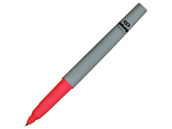 Plumón Azor Monopol, Punto Fino, 12 piezas, Color Rojo.