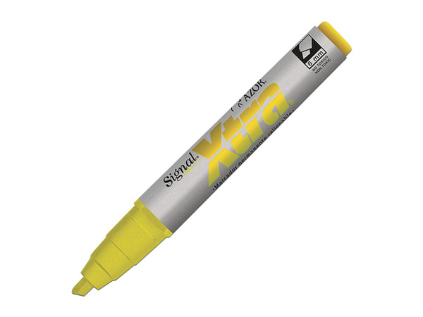 Marcador Permanente Azor Signal Xtra, 1 Pieza. Color amarillo.