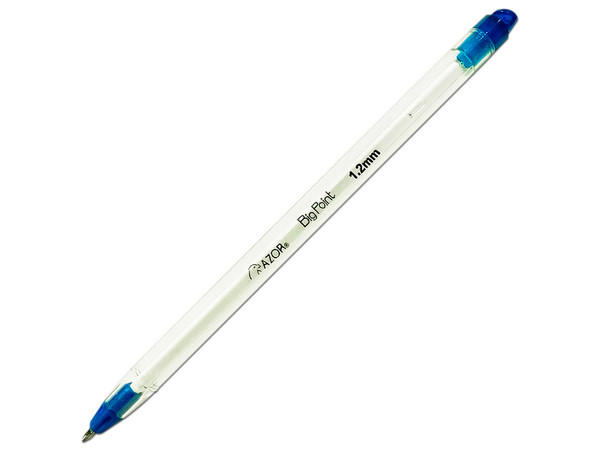 Bolígrafo Azor Big Point de Punto Grueso, Color Azul, (12 Piezas).