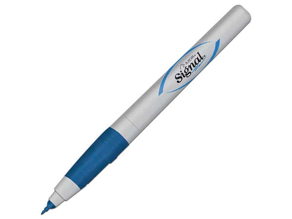 Marcador permanente AZOR Signal, Ultrafino, 12 pzas, Color Azul.