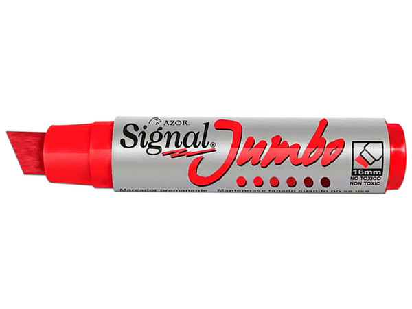 Marcador Permanente Signal Jumbo. Color Rojo.