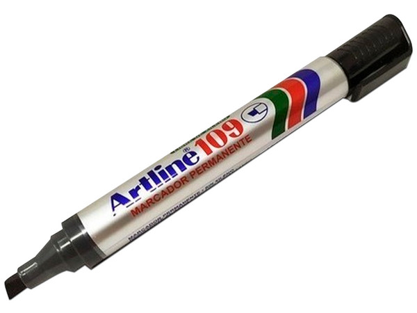 Marcador Permanente Artline, color Negro, caja con 12 piezas.